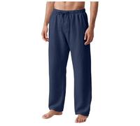 Pantalón Ligero De Hombre De Lino Y Algodón Pantalones Lino Verano para Mujer Pantalones Negros Hombre Verano para Casuales Los Hombres Largos Y Ligeros Ocio Informales Corte Holgado Medievales Beige