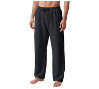 Pantalón Ligero De Hombre De Lino Y Algodón Pantalones Lino Verano para Mujer Pantalones Negros Hombre Verano para Casuales Los Hombres Largos Y Ligeros Ocio Informales Corte Holgado Medievales Beige