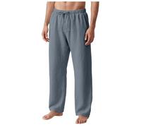 Pantalón Ligero De Hombre De Lino Y Algodón Pantalones Lino Verano para Mujer Pantalones Negros Hombre Verano para Casuales Los Hombres Largos Y Ligeros Ocio Informales Corte Holgado Medievales Beige