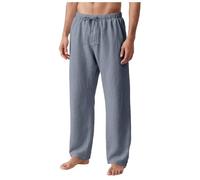 Pantalón Ligero De Hombre De Lino Y Algodón Pantalones Lino Verano para Mujer Pantalones Negros Hombre Verano para Casuales Los Hombres Largos Y Ligeros Ocio Informales Corte Holgado Medievales Beige