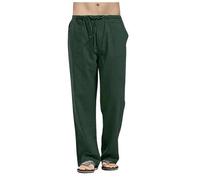 Pantalon Lino Hombre Men's Cotton Linen Pants Male Autumn Breathable Solid Color Trousers Fitness Streetwear S-3XL 5XL 4XL(Gray,XL)