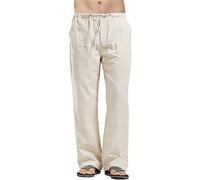Pantalon Lino Hombre Men's Cotton Linen Pants Male Autumn Breathable Solid Color Trousers Fitness Streetwear S-3XL 5XL 4XL(Mint,5XL)