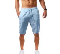 Pantalon Lino Hombre Men's Cotton Linen Pants Male Autumn Breathable Solid Color Trousers Fitness Streetwear S-3XL 5XL 4XL(Pink,XXL)