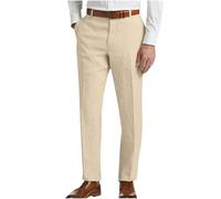 Pantalon Lino Hombre Rebajas Algodón y Lino Pantalón de Vestir Hombre Color Sólido Pantalones Chinos Ligero Cómodo Pantalones Rectos Largo Casuales Negocio Diario Traje de Pantalon