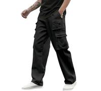 Pantalon Lino, Pantalones Cargo Largos Informales Para Hombre Con Múltiples Bolsillos Corte Regular Pantalones Holgados Para Actividades Al Aire Libre Camping Y Senderismo Pantalon Elásticos Cómodos