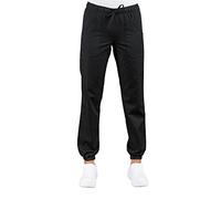 Pantalón médico enfermera negro hombre mujer con elástico en el tobillo Super Stretch 044879 Negro XXL