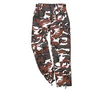 Pantalón militar de Mil-Tec, uniforme de batalla de EE.UU, pantalón de caza, camuflaje, para pescar, de ocio, tallas:XS-7 XL, hombre, color Red Camo, tamaño large
