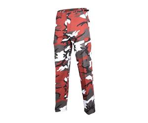 Pantalón militar de Mil-Tec, uniforme de batalla de EE.UU, pantalón de caza, camuflaje, para pescar, de ocio, tallas:XS-7 XL, hombre, color Red Camo, tamaño medium