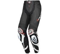 Pantalón moto cuero IXON Vortex 3 negro-blanco M