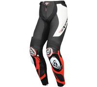 Pantalón moto de cuero IXON Vortex 3 negro-blanco-rojo S