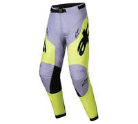 Pantalón motocross Alpinestars Racer Veil gris-amarillo fluo 40