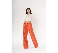 Pantalón Mujer Nina Carter Ancho Piernas Estilo Baggy Tela Aterciopelada Liviana