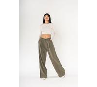 Pantalón Mujer Nina Carter Ancho Piernas Estilo Baggy Tela Aterciopelada Liviana