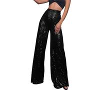 Pantalón Mujer Pantalones Lentejuelas Pantalon Chandal Algodon Fiesta Tallas Grandes Ancho Encaje Vaqueros con Brillantes Blanco Baile Urbano Negro Bombachos Alto Verano Talla Grande Comodos Vestir
