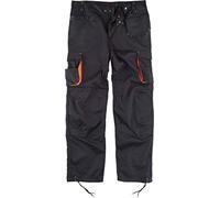 Pantalón multibolsillos WF1619 negro/naranja