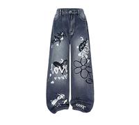 PantalóN NiñA-Pantalones Vaqueros Rectos Informales para NiñAs, Pantalones Holgados De Pierna Ancha para NiñOs PequeñOs Grandes, Pantalones Vaqueros CóModos De OtoñO