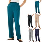 Pantalón Palazzo de cintura alta para mujer, ligero, pantalones de ocio de pierna ancha, pantalones casuales y sueltos con bolsillos, pantalones de yoga, pantalones de jogging, cómodos, de un solo