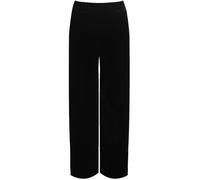 Pantalón Palazzo de pierna ancha para mujer de talla grande, de terciopelo elástico con cintura, estilo de calle, acampanado, con bolsillos, ligero, en velour y terciopelo. Tallas: 42-70, Negro, 48-50