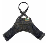Pantalón para perros vaquero negro con tirante decorativo de DoggyDolly
