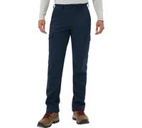 Pantalón Pioneer Camp para hombre, impermeable, tipo cargo, térmico, transpirable, forrado, con 5 bolsillos utilitarios, resistente al viento, para invierno, de exterior, azul marino, L