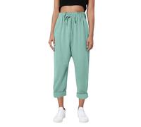 Pantalón Pirata Mujer Cargo Faldas Mujer Verano Ropa Fluido Clásico Calções Mulher Pants Primavera 2#Verde Menta 6XL
