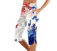 Pantalon Pirata Mujer Verano Pantalones Elegantes Casuales Femeninos para Confort Diario y versatilidad en Toda ocasión (White, XL)