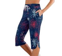 Pantalon Pirata Mujer Verano Pantalones Elegantes Casuales Femeninos para Uso Diario con versatilidad y Confort en Toda ocasión (Dark Blue, XL)