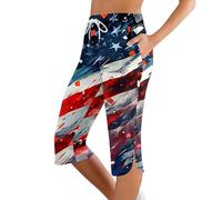 Pantalon Pirata Mujer Verano Pantalones Elegantes Casuales Femeninos para Uso Diario con versatilidad y Comodidad en Toda ocasión (Dark Blue, L)