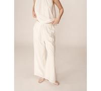 Pantalón recto bordado PICCOLI Mujer Talla M. Color Beige