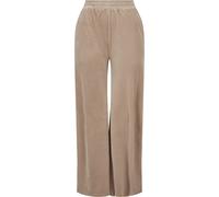 Urban Classics Tb4530-ladies High Waist Straight Velvet Sweatpants Pantalón Deportivo, Gris Pardo, M Mujeres