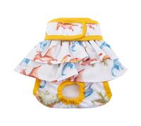 Pantalón sanitario para mascotas, cierre de pantalón sanitario ajustable, suave al tacto, no se encoge, cintura elástica, patrón de flores, pañales fisiológicos para cachorros