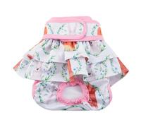 Pantalón sanitario para mascotas, cierre de pantalón sanitario ajustable, suave al tacto, no se encoge, cintura elástica, patrón de flores, pañales fisiológicos para cachorros