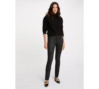 Pantalón slim efecto mojado negro mujer 44