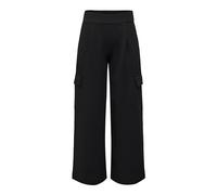Pantalón Tela Cargo para Mujer Estilo Culotte de Cintura Alta Pants JDYGEGGO, Color:Negro, Talla:L / 32L, Largo de la Pierna:L32