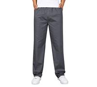 PantalóN Trabajo Verano,Pantalones De Cintura EláStica con Cordones De Bolsillo De Talla Grande De AlgodóN Sueltos A La para Hombre Pantalones En General