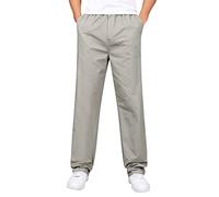 PantalóN Trabajo Verano,Pantalones De Cintura EláStica con Cordones De Bolsillo De Talla Grande De AlgodóN Sueltos A La para Hombre Pantalones En General