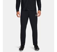 Under Armour UA Challenger Pique Track Pantalones de deporte para hombre, pantalones de chándal transpirables y de secado rápido, color negro/blanco