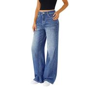 Pantalón Vaquero Mujer Push Up Pantalon Denim Tiro Alto Tallas Grandes Pantalones Vaqueros Talle Alto Larga Baggy Vaqueros Elasticos Hip Hop Classico Elasticizzati a Palazzo