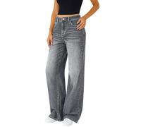 Pantalón Vaquero Mujer Push Up Pantalon Denim Tiro Alto Tallas Grandes Pantalones Vaqueros Talle Alto Larga Baggy Vaqueros Elasticos Hip Hop Classico Elasticizzati a Palazzo