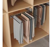 Pantalonero extraíble Lateral - 19 Pantalones - Percha pantalón - Acero Plata