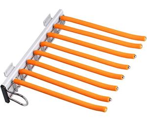 Pantalonero extraible para armario Perchero extraíble para pantalones Perchero de acero inoxidable para pantalones 8 brazos, organizador de almacenamiento de bufanda para armario, riel extensible par