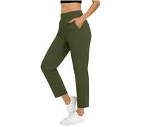 Pantalones 7/8 para mujer, cintura alta, elásticos, control abdominal, pantalones capri, pantalones de golf, pantalones de verano, informales, pantalones de yoga, pantalones de ocio, pantalones de