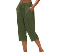 Pantalones a medida para mujer, cintura alta, pierna ancha, talla 14, pantalones rectos con bolsillos, estilo brocado, corte de bota, ropa de trabajo, verde, 3XL