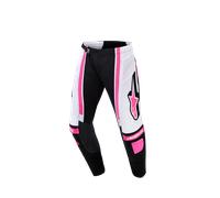 Alpinestars Stella Techstar Nomur Pink Pantalones de motocross para mujer, negro/rosa, Talla 30