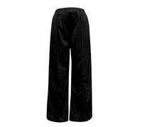 Pantalones Anchos de canalé Lisos para Mujer, de Talle Alto, Plisados, info | Que Tallas De Pantalones Hay Para Mujer Bombachos Harem Ciclista Botines Zapatillas Moño 28 Gins Extra Dorados Compresivas