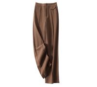 Pantalones Anchos Para Mujer Invierno Pantalones Palazzo Vintage De Cintura Alta Elegantes Pantalones De Oficina Pantalones Sin Cordones Lana De Otoño Pantalones Rectos Mezclados Pantalones Trabajo
