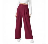 Pantalones Anchos para Mujer para Cintura Plisados Elásticos Sólidos Verano Playa Vacaciones Casual Talla Única