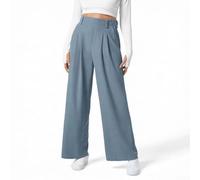 Pantalones Anchos para Mujer para Cintura Plisados Elásticos Sólidos Verano Playa Vacaciones Casual Talla Única