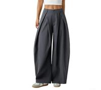 Pantalones Anchos para Mujer Verano para Cintura Plisados Tejido Ligero Transpirable Playa Vacaciones Talla S-XXL