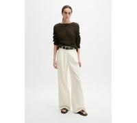 Pantalones anchos plisados White Cotton 44
